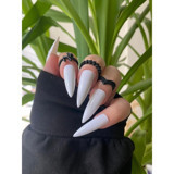 Sybelle Kozmetik Stiletto Mat Beyaz 20'li El Takma Tırnak