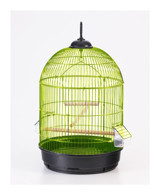 Qh Pet Cage Yuvarlak Pirinç Muhabbet Kuşu Kafesi Yeşil
