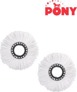 Pony 2'li Yedek Mop Beyaz