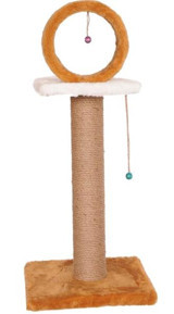 Cat Hause T06 Oturaklı Oyuncaklı 78 cm Kedi Tırmalama Direği Kahverengi