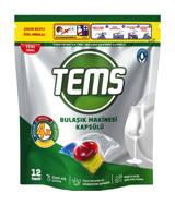 Tems 4 Etkili Kapsül Bulaşık Makinesi Deterjanı 12 Adet