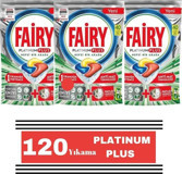 Fairy Platinum Plus Limon Tablet Bulaşık Makinesi Deterjanı 3x40 Adet