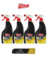 Hyper Active Yağ Çözücü Sprey Mutfak Ve Banyo Temizleyici 4x750 ml