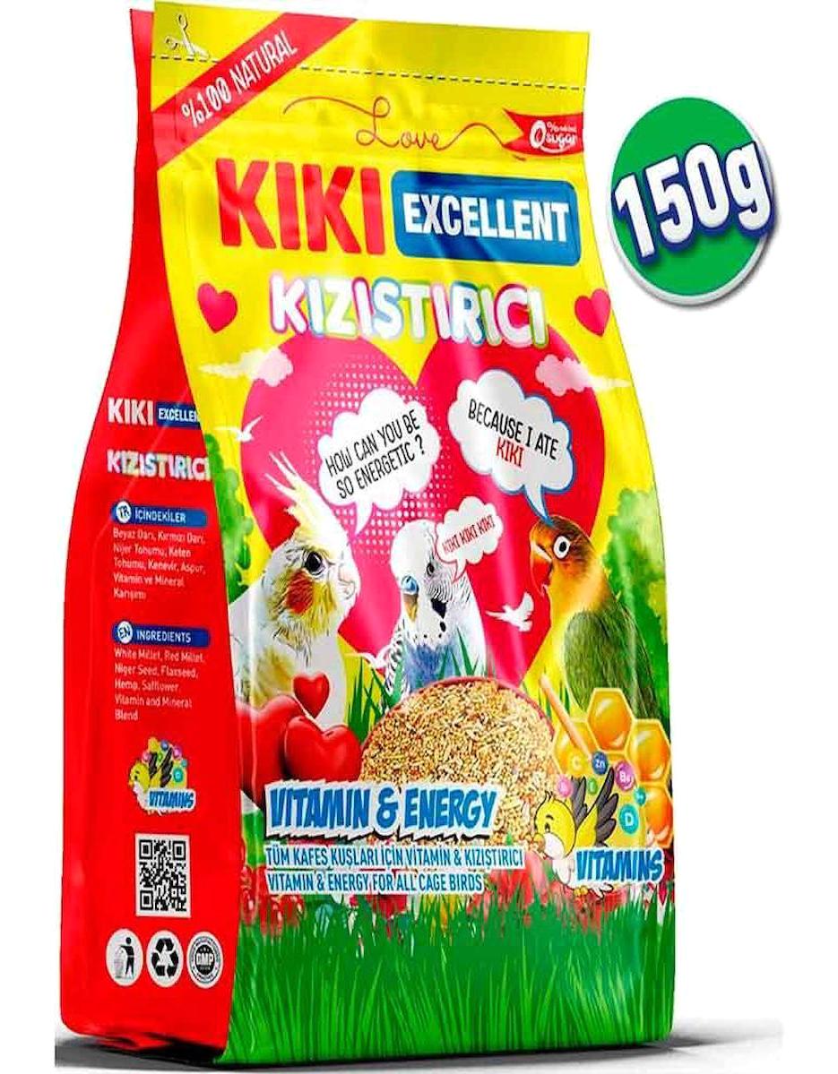 Kiki Excellent Kabuklu Ballı Vitaminli Kuş Yemi 150 gr