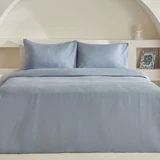 Karaca Home Sion Pamuklu 4 Mevsim 220x240 cm Çarşaflı Çift Kişilik Nevresim Takımı Mavi