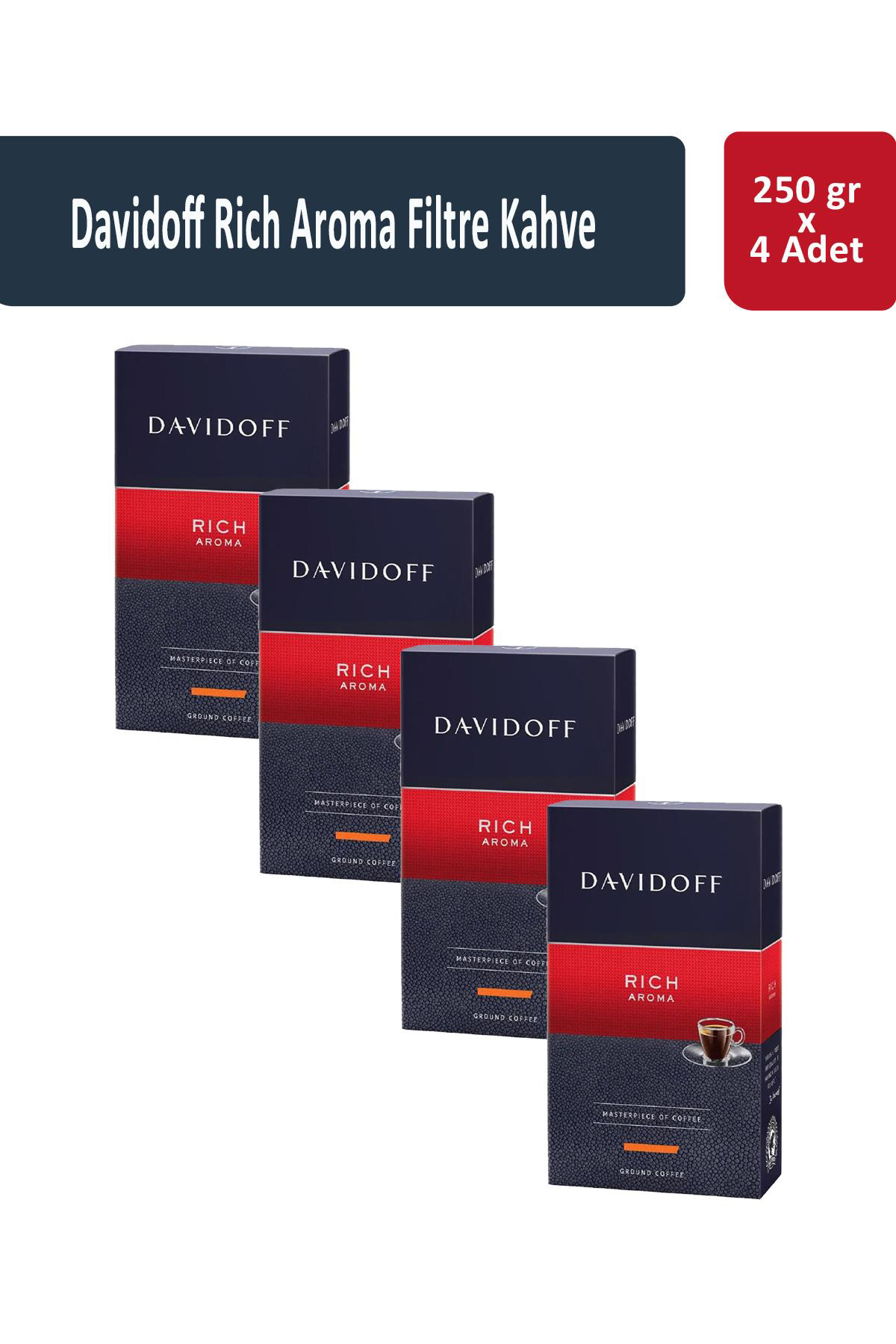 Davidoff Rich Aromalı Arabica Öğütülmüş Filtre Kahve 4x250 gr