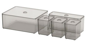 Ikea Tek Katlı Makyaj Organizeri Füme