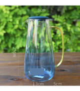 Tasarım Evi Blue Life Isıya Dayanıklı Silikon Kapaklı Borosilikat Sürahi 1.5 lt