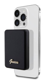 Guess 3000 mAh Hızlı Şarj Mıknatıslı USB Kablosuz Powerbank Siyah