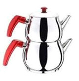 Evoks Küre Çelik Mini Çelik Çaydanlık Kırmızı