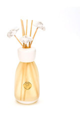 Missi Home Ekru Seramik Çiçek Taşlı Çubuklu Beyaz Sabun Oda Kokusu 230 ml