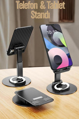 Telvesse S014 Ayarlanabilir Ayaklı Masaüstü Tablet Standı Siyah