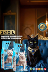 Pro Miyu Marsilya Sabun Kokulu Topaklanan İnce Taneli Bentonit Kedi Kumu 2x10 lt