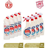 Hyper Hypo Ultra Beyaz Sabun Banyo - Mutfak İçin Jel-Köpük Çamaşır Suyu 8x750 ml