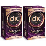Okey Nirvana Hot Tırtıklı Prezervatif 2x20'li