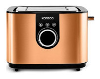 Karaca 2303 2 Dilim Kırıntı Tepsili 850 W Bakır Mini Ekmek Kızartma Makinesi