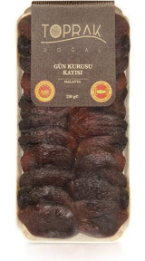 Toprak Doğal Organik Şekersiz Gün Kurusu Kayısı 250 gr