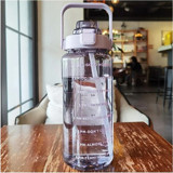 Seram Collection Collection Pipetli Lila Plastik Günlük Motivasyonlu Yetişkin Matara 2 lt