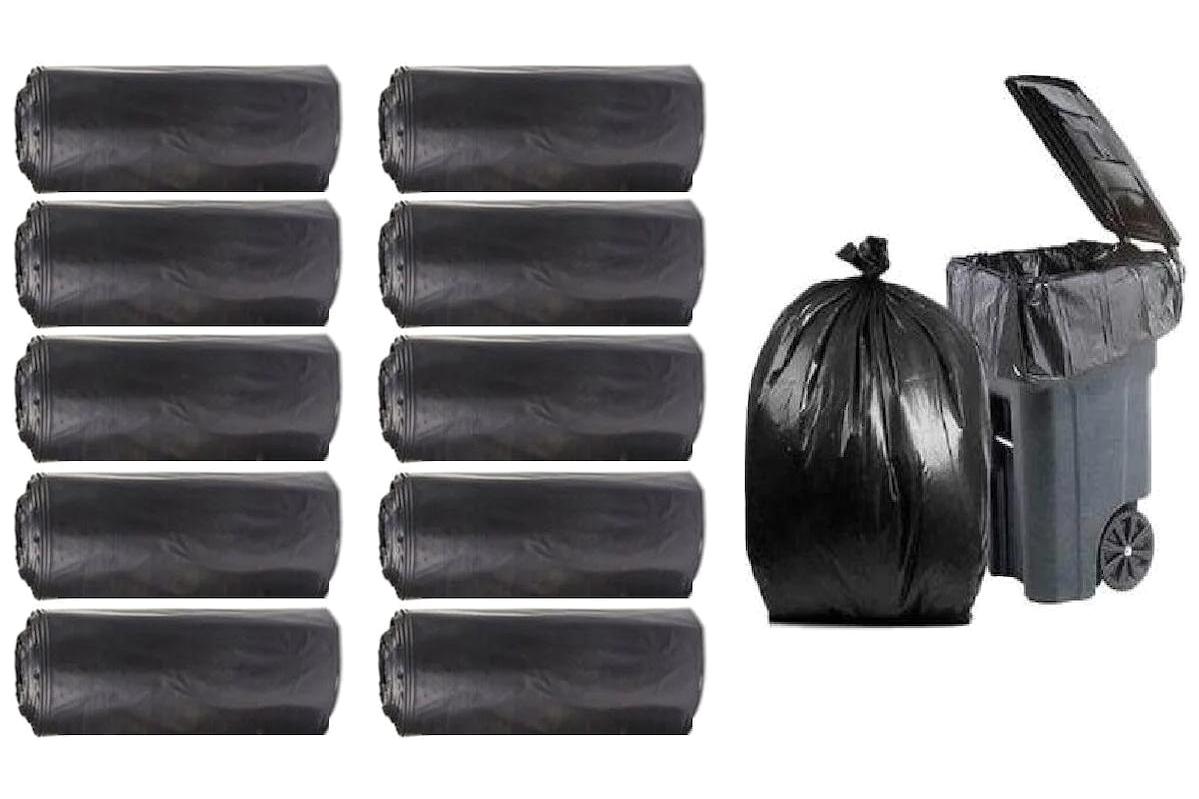 Almina Hantal Boy 100x150 cm Çöp Poşeti 100 Adet Siyah