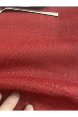 Zeren Home Simli Polyester 150x300 cm Dertsiz Oval Masa Örtüsü Kırmızı