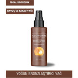 Glowoxin Havuç-Kakao Yağı Hızlı Tüm Vücut İçin Bronzlaştırıcı Yağ 100 ml