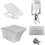 Turkuaz Ibiza Rimless Seramik Kanalsız Arkadan Çıkışlı Asma Klozet Beyaz