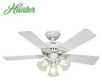 Hunter 24905 Hill Işıklı Demir 5 Kanatlı Beyaz Tavan Vantilatörü