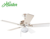 Hunter Savoy Işıklı 5 Kanatlı Beyaz Tavan Vantilatörü
