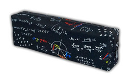 Skaer Apex Siyah Baskılı Kumaş Tek Gözlü Geometrik Dikdörtgen Cüzdan Kalemlik