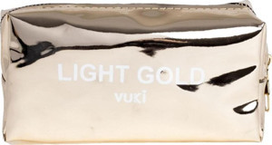 Vuki Vk-0117-03 Gold Şeffaf Kumaş Tek Gözlü Aynalı Dikdörtgen Cüzdan Kalemlik
