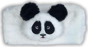 Skaer Apex Beyaz Desenli Peluş Tek Gözlü Panda Dikdörtgen Cüzdan Kalemlik