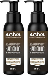 Agiva Kahverengi Krem Saç Boyası 2x125 ml