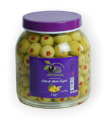 Olis Zeytinleri Tuzlu Salamura Biberli Yeşil Zeytin Kavanoz 1 kg
