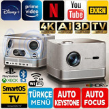 Vankyo Aruzen Boom 3 4K Mini Wifi 500 ANSI Lümen Taşınabilir LED Projeksiyon Cihazı Gold