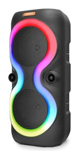 Kimiso QS-1952 10 W Radyolu Işıklı Siyah Bluetooth Hoparlör