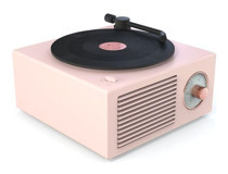 Shinee Eski Vinil Plak 3 W Pembe Bluetooth Hoparlör