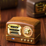 Ganbao Retro 5 W Radyolu Işıklı Kahverengi Bluetooth Hoparlör