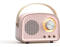 Kangrui-HB Retro 3 W Radyolu Pembe Bluetooth Hoparlör