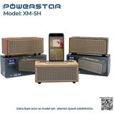 Powerstar Nostaljik XM-5H Radyolu Kahverengi Bluetooth Hoparlör