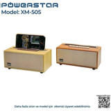 Powerstar Nostaljik XM-505 Radyolu Kahverengi Bluetooth Hoparlör