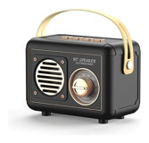 Ganbao Retro 5 W Radyolu Işıklı Siyah Bluetooth Hoparlör