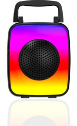 Polygold ZQS1342 Radyolu Işıklı Siyah Bluetooth Hoparlör