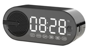 Humble Dijital Saat 3 W Radyolu Işıklı Siyah Bluetooth Hoparlör