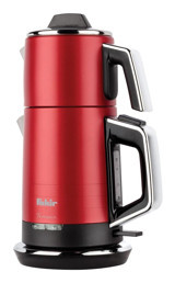Fakir Temper Cam Demlikli 1800 W Kırmızı Çay Makinesi