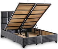 Niron Yatak Star 90x190 cm Başlıklı Sandıklı Tek Kişilik Baza Antrasit