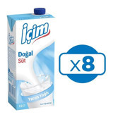 İçim Yarım Yağlı Süt 8'li 1 lt