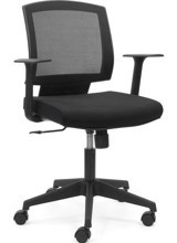 Stockchair Fileli Kolçaklı Dönerli Siyah Çalışma Sandalyesi