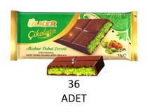 Ülker Meşhur Dubai Lezzeti Antep Fıstığı-Kadayıf Sütlü Çikolata 93 gr 36'lı