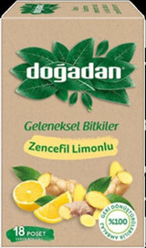 Doğadan Limon - Zencefil Aromalı Karışık Poşet Bitki Çayı 18 Adet
