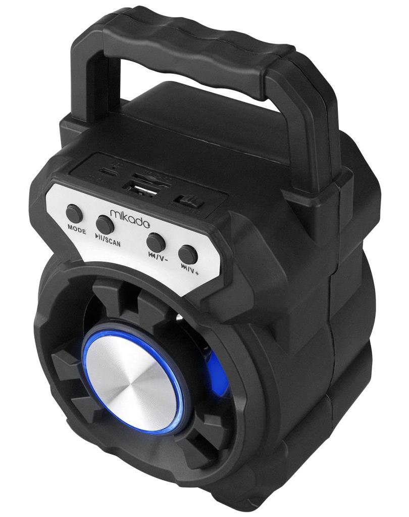Mikado MD-BT65S 5 W Işıklı Taşınabilir Siyah Bluetooth Hoparlör